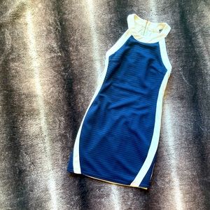 Mini Dress in Navy and White. Size Small